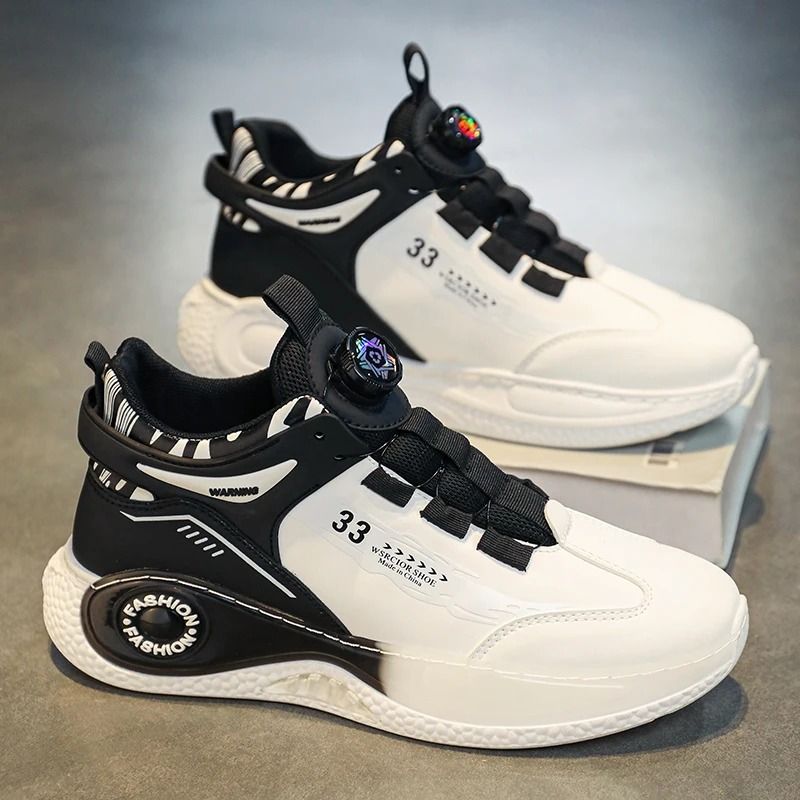 Mens Sneakers Rotating Buckle Non Slip Lace Up Durable Outdoor Shoes 6