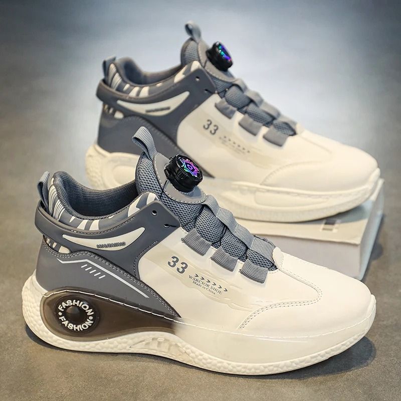 Mens Sneakers Rotating Buckle Non Slip Lace Up Durable Outdoor Shoes 7