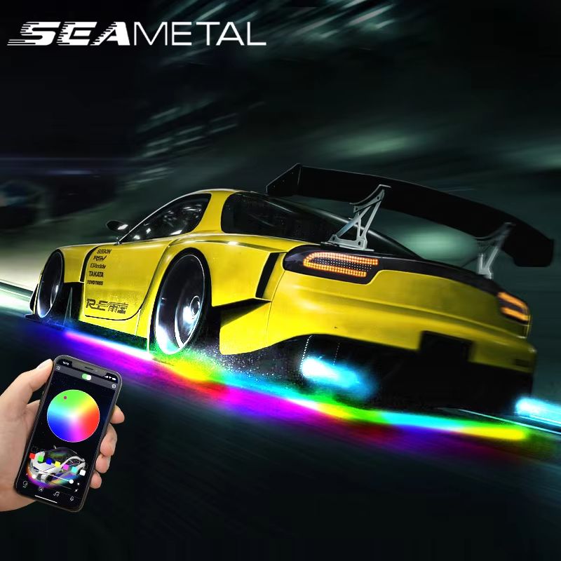SEAMETAL Car Underglow LED Light Kit – Waterproof APP-Controlled Chassis & Atmosphere Lighting Strip