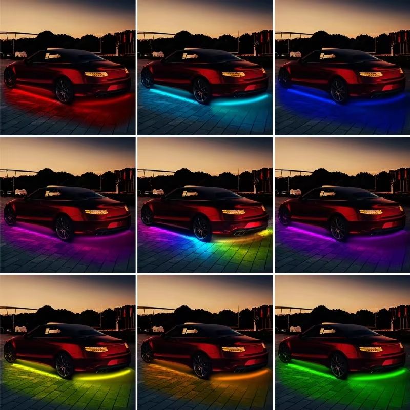 SEAMETAL Car Underglow LED Light Kit  Waterproof APPControlled Chassis  Atmosphere Lighting Strip 5