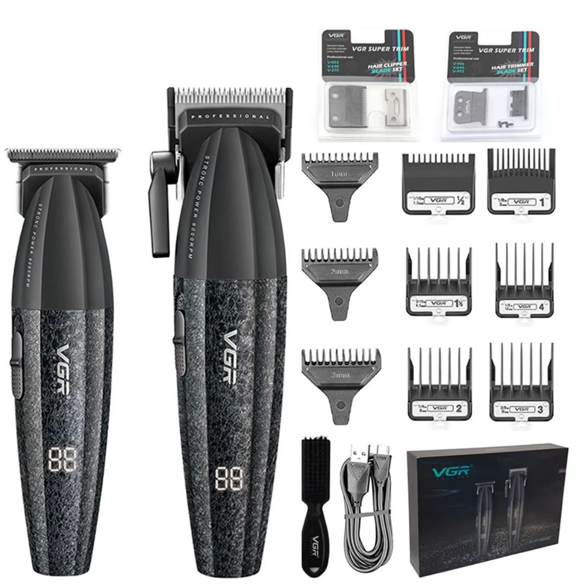 VGR V640 Professional Hair Clipper  Rechargeable 9000 RPM Electric Hair Trimmer For Men 11