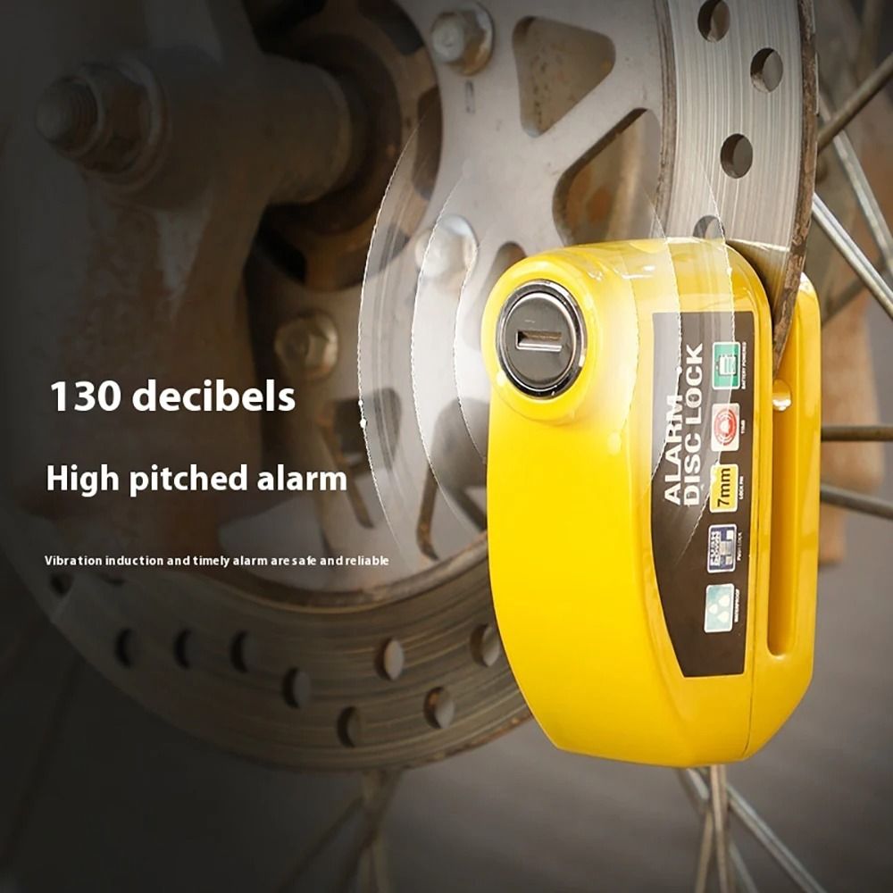 Motorcycle Alarm Disc Brake Lock Waterproof Anti Theft Padlock 120dB 1