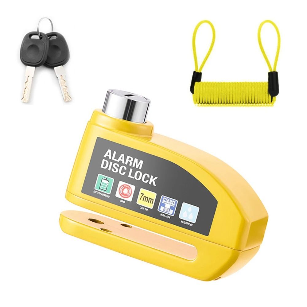 Motorcycle Alarm Disc Brake Lock Waterproof Anti Theft Padlock 120dB 6