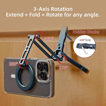 XILETU MagSafe Magnetic Phone Tripod Stand  Foldable Desktop Holder With Hook For IPhone  Smartphon 2