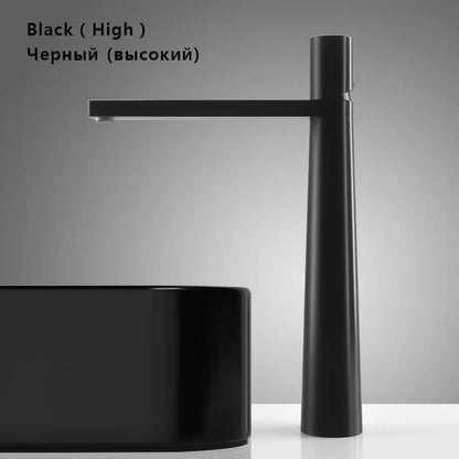 Brushed Gold Bathroom Sink Faucet  Modern Brass Basin Mixer With Single Handle 13