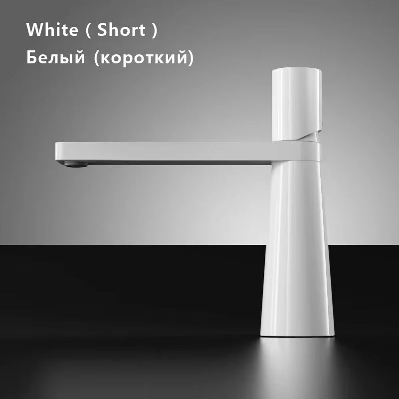Brushed Gold Bathroom Sink Faucet  Modern Brass Basin Mixer With Single Handle 6