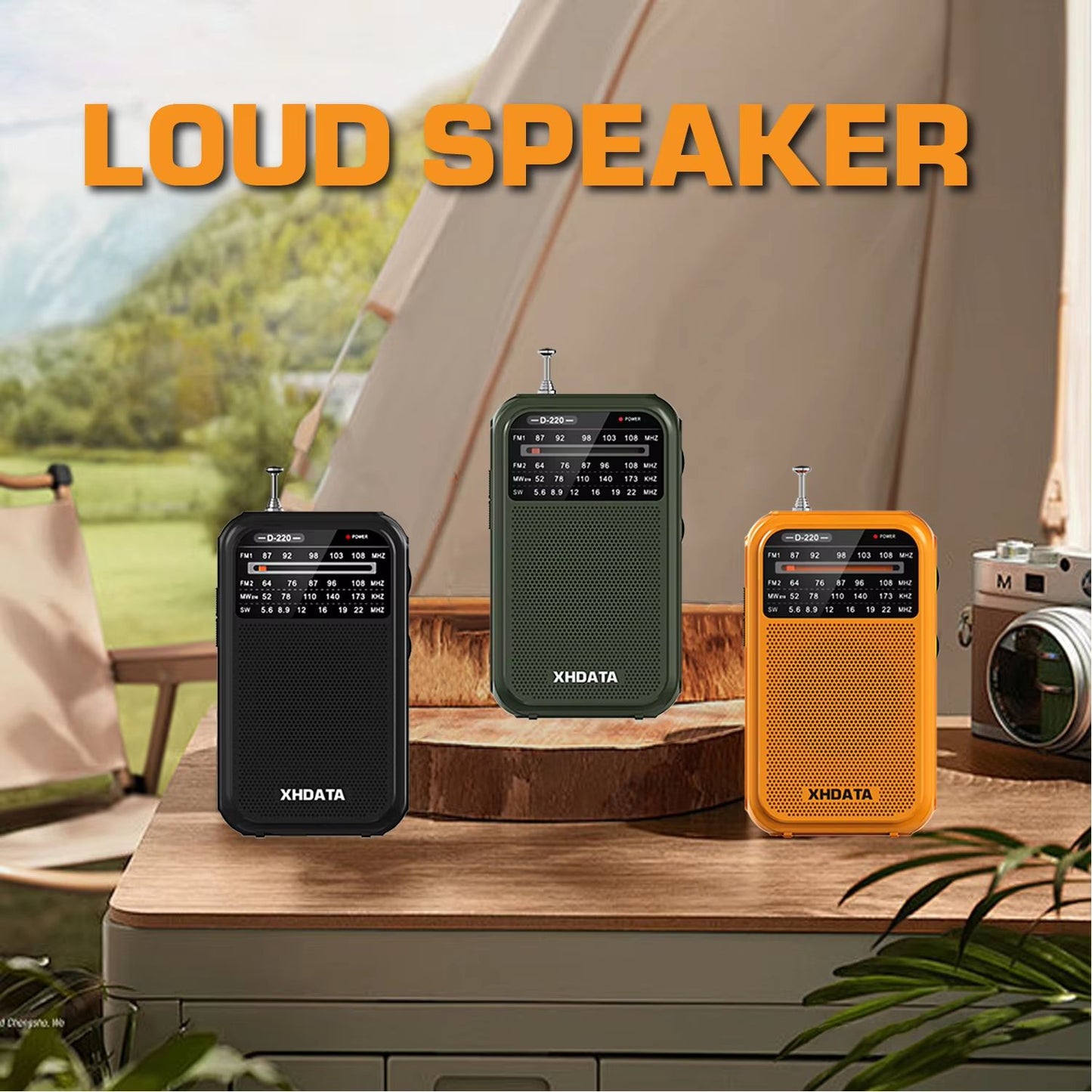 XHDATA D220 Portable Retro Radio  Vintage FMMWSW 4Band Pocket Radio With DSP High Sensitivity Recei 2