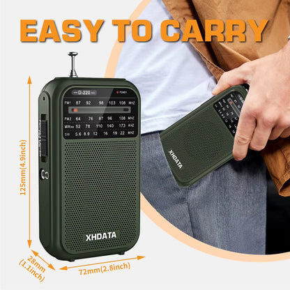 XHDATA D220 Portable Retro Radio  Vintage FMMWSW 4Band Pocket Radio With DSP High Sensitivity Recei 3