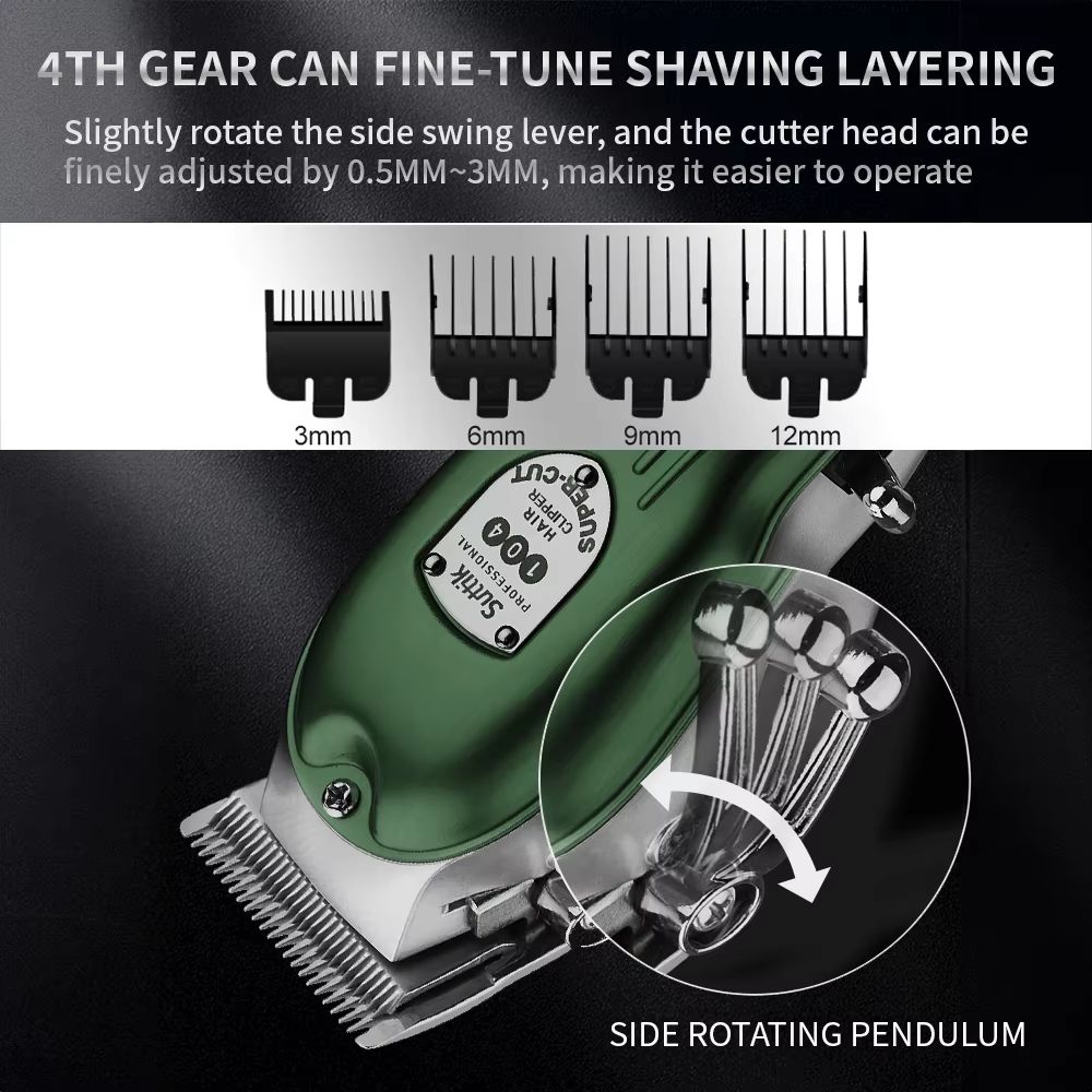 Professional Dog Hair Clipper  AllMetal Rechargeable Pet Grooming Trimmer For Dogs  Cats With Low N 4
