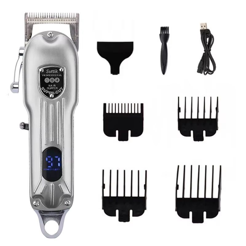 Professional Dog Hair Clipper  AllMetal Rechargeable Pet Grooming Trimmer For Dogs  Cats With Low N 6