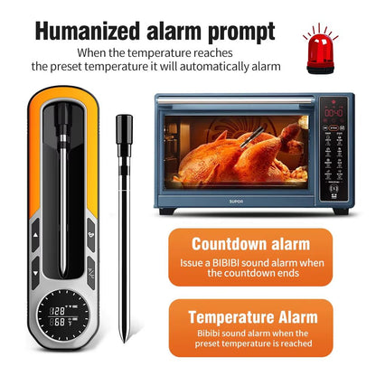 Wireless Bluetooth Meat Thermometer With APP Control  Digital Probe With RealTime LCD Monitoring Fo 3