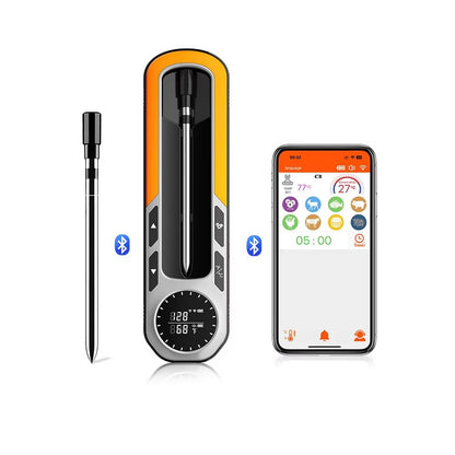 Wireless Bluetooth Meat Thermometer With APP Control  Digital Probe With RealTime LCD Monitoring Fo 4
