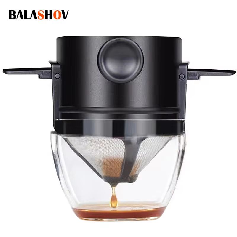 Portable Stainless Steel Coffee Filter – Reusable Drip Funnel & Tea Infuser for Home, Office, and Travel