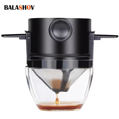 Portable Stainless Steel Coffee Filter – Reusable Drip Funnel & Tea Infuser for Home, Office, and Travel