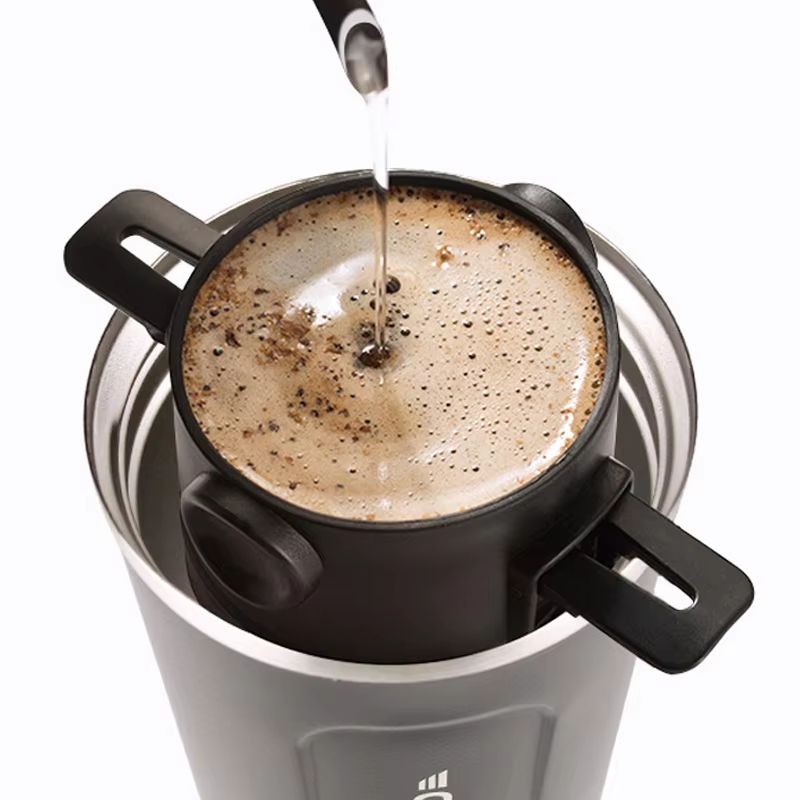 Portable Stainless Steel Coffee Filter  Reusable Drip Funnel  Tea Infuser For Home Office And Trave 1