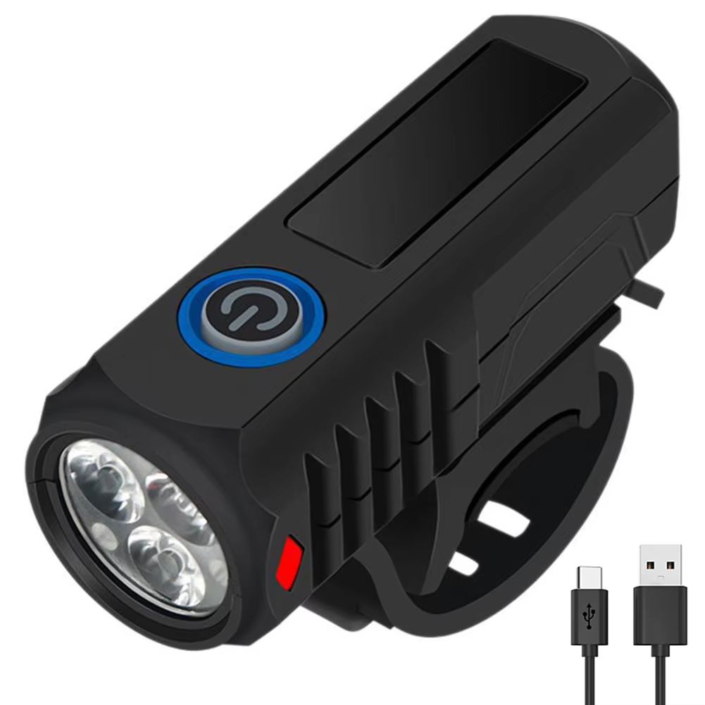 USB Rechargeable LED Bike Headlight – High-Brightness Cycling Safety Front Light for MTB & Road Bikes