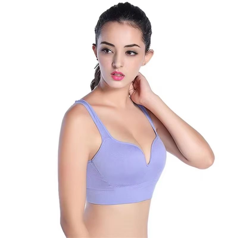 Womens Wireless Sports Bra  Padded Gym Workout Top With Breathable PushUp Support 2