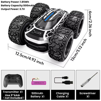 Sinovan Remote Control Stunt Car  360 Rotating DoubleSided RC Car With Lights For Kids 5