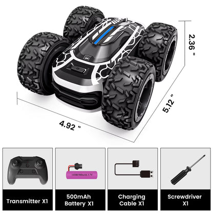Sinovan Remote Control Stunt Car  360 Rotating DoubleSided RC Car With Lights For Kids 6