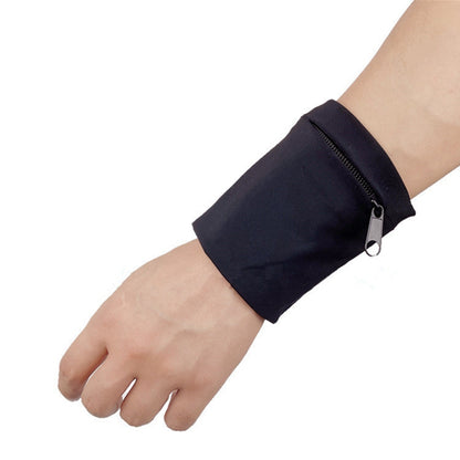 Secure Soft Thin Wrist Purse Bag with Zipper for Men, Women, Ideal for Running, Hiking, Travel, Bike Riding