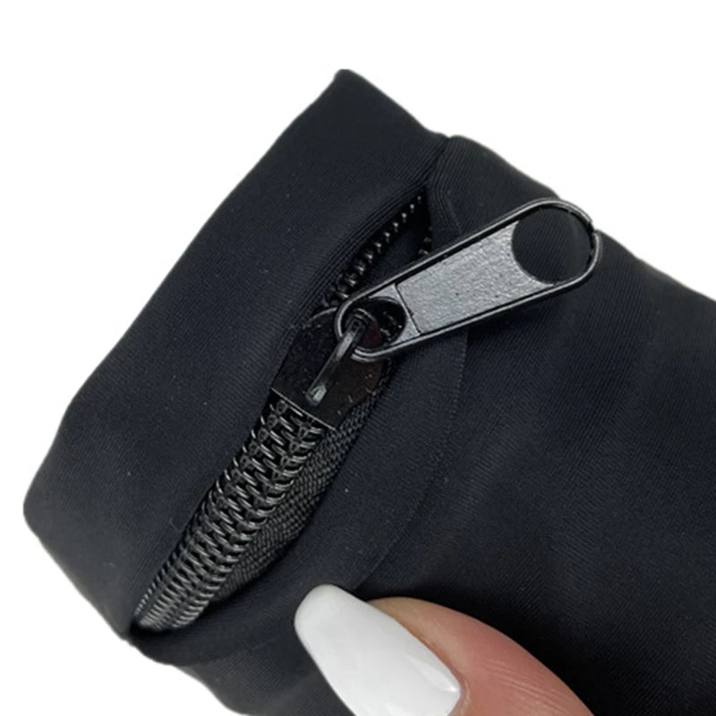 Secure Soft Thin Wrist Purse Bag with Zipper for Men, Women, Ideal for Running, Hiking, Travel, Bike Riding