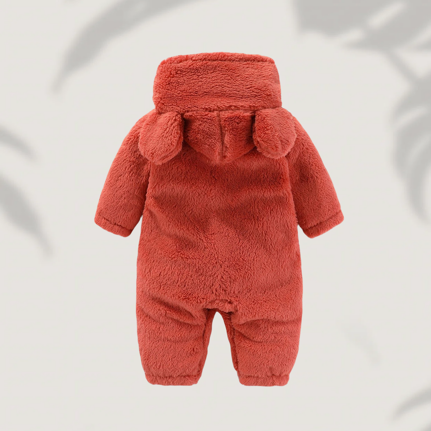 Winter Newborn Baby Girls Boys Warm Fleece Bear Ear Romper Jumpsuit Thick Cozy Infant Hooded Jumpsuit Multi-Color