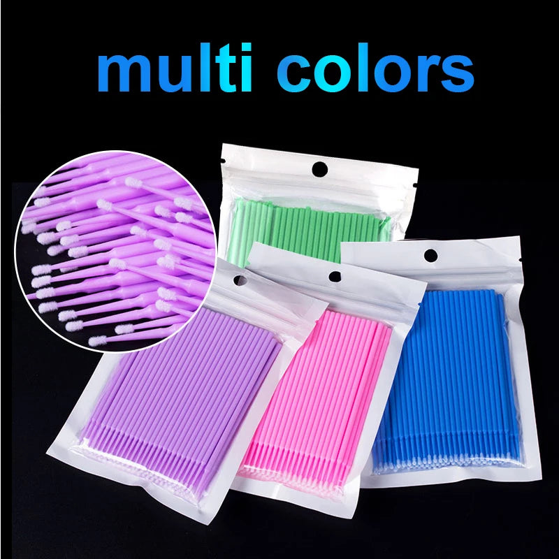 Eyelash Cleaning Brush For Lash Extension Micro Cotton Swab Individual Eyelashes Microbrush Beauty  2