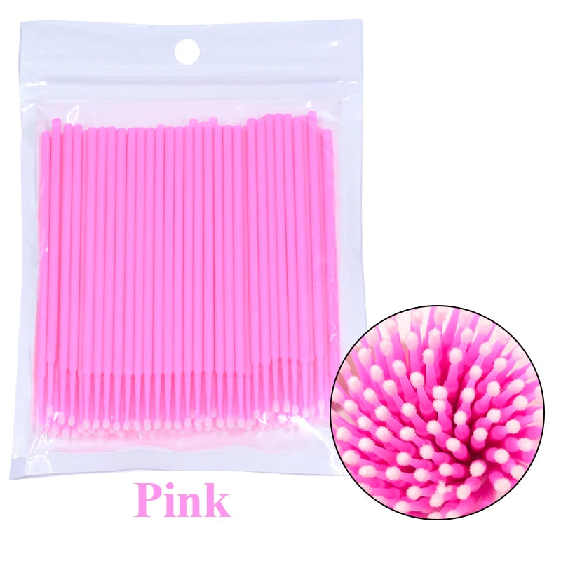 Eyelash Cleaning Brush For Lash Extension Micro Cotton Swab Individual Eyelashes Microbrush Beauty  11