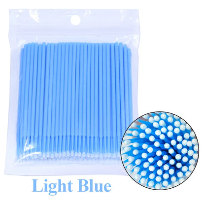 Eyelash Cleaning Brush For Lash Extension Micro Cotton Swab Individual Eyelashes Microbrush Beauty  10