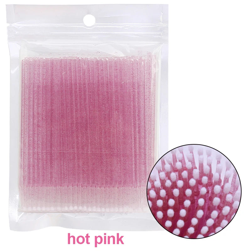 Eyelash Cleaning Brush For Lash Extension Micro Cotton Swab Individual Eyelashes Microbrush Beauty  12