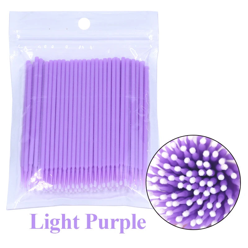Eyelash Cleaning Brush For Lash Extension Micro Cotton Swab Individual Eyelashes Microbrush Beauty  13