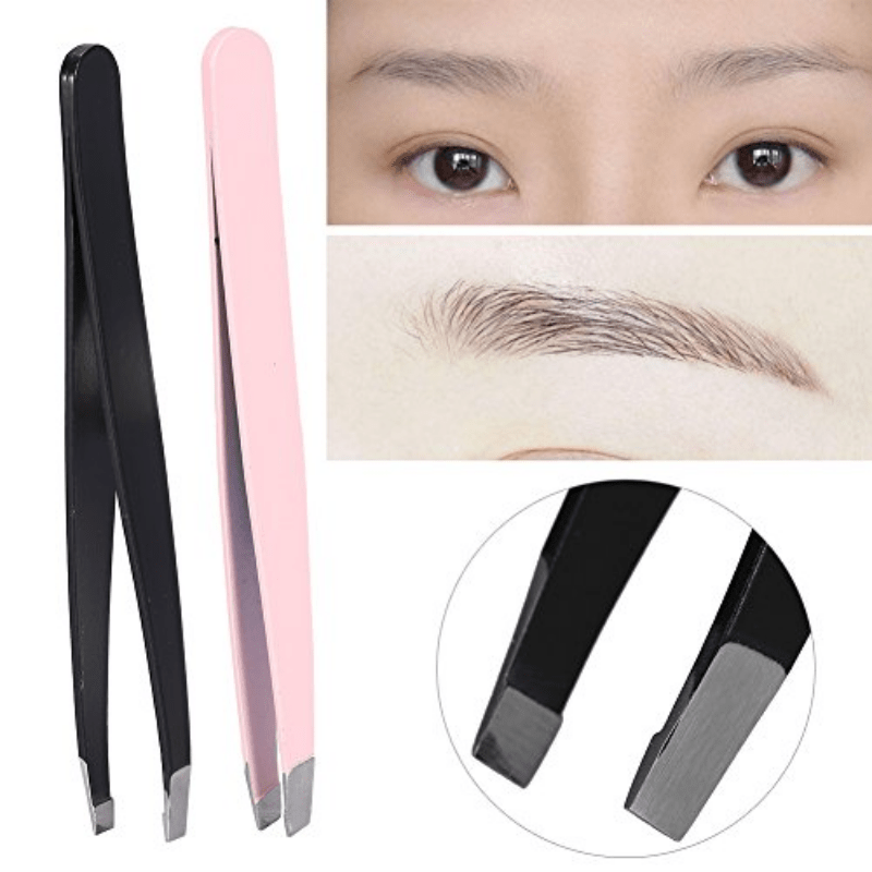 Professional Stainless Steel Eyebrow Tweezers for Women & Men, Precision Hair Removal, Eyebrow Shaping & Comfortable