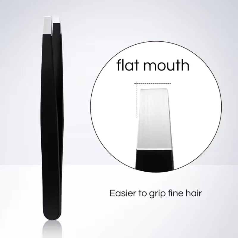 Professional Stainless Steel Eyebrow Tweezers for Women & Men, Precision Hair Removal, Eyebrow Shaping & Comfortable