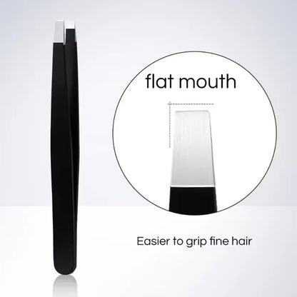 Professional Stainless Steel Eyebrow Tweezers for Women & Men, Precision Hair Removal, Eyebrow Shaping & Comfortable
