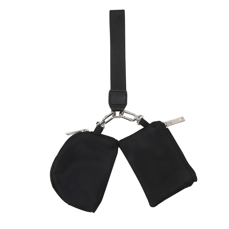 Lulu Wallet Double Wristlet Keychain Mini Zip Around Wristlet Coin Purse Portable Wallet With Wrist 6