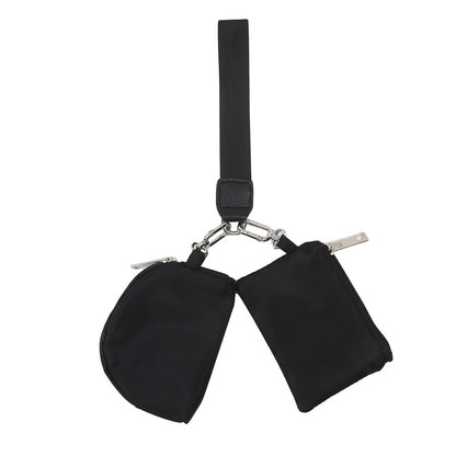 Lulu Wallet Double Wristlet Keychain Mini Zip Around Wristlet Coin Purse Portable Wallet With Wrist 6