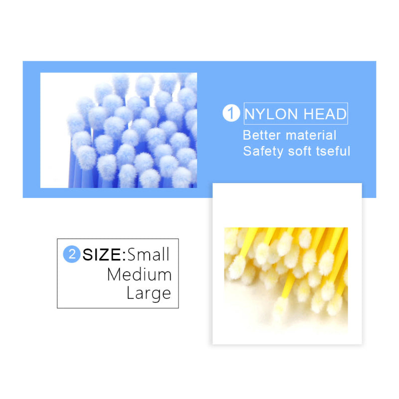 Micro Brush Disposable Eyelash Brush Lash Removing Swab MicroBrush for Eyelash Extension Supplies and Makeup Tools
