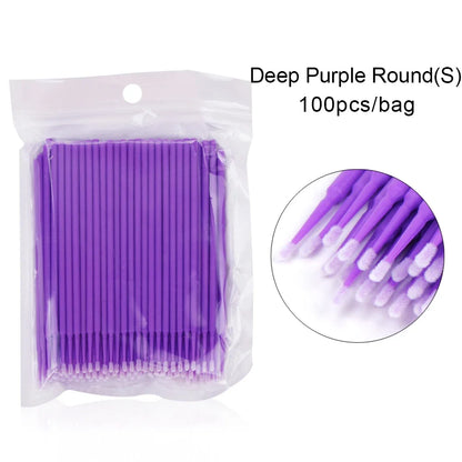 Micro Brush Disposable Eyelash Brush Lash Removing Swab MicroBrush for Eyelash Extension Supplies and Makeup Tools