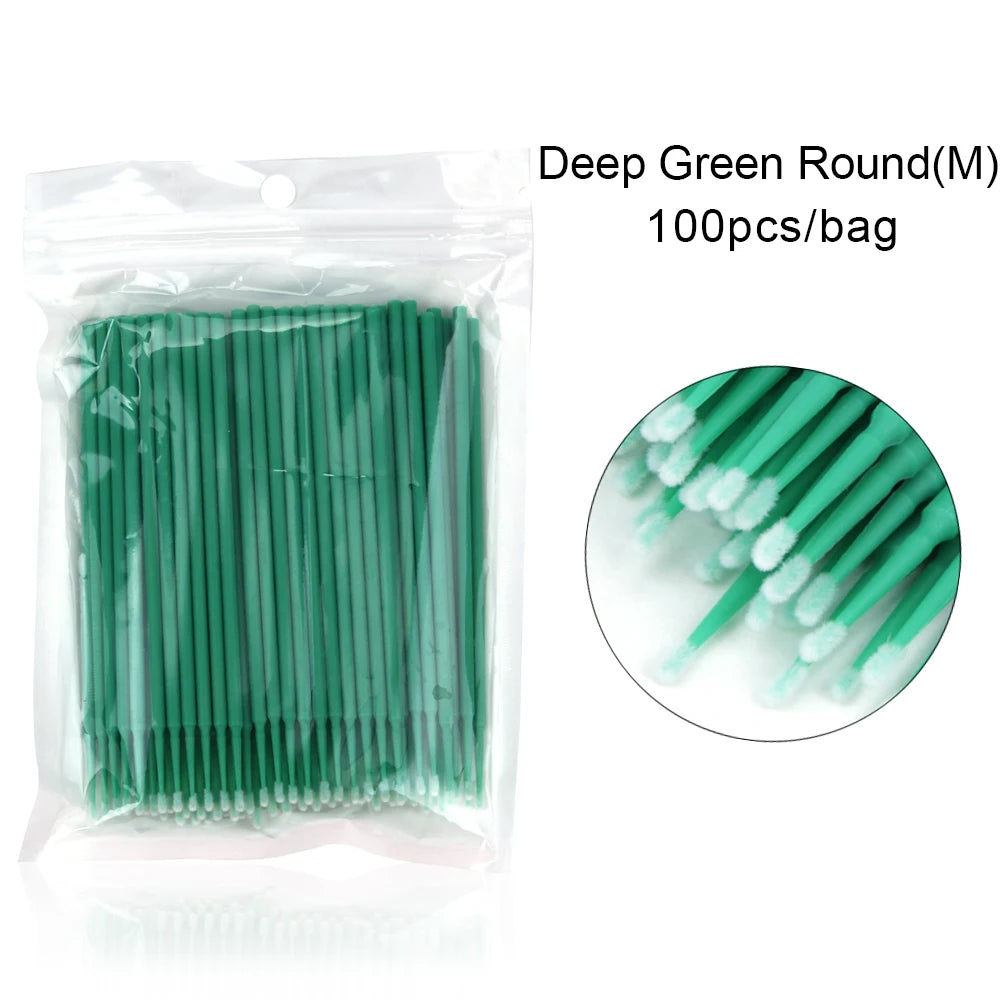 Micro Brush Disposable Eyelash Brush Lash Removing Swab MicroBrush for Eyelash Extension Supplies and Makeup Tools