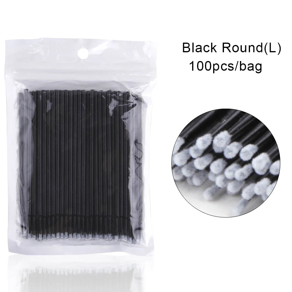 Micro Brush Disposable Eyelash Brush Lash Removing Swab MicroBrush for Eyelash Extension Supplies and Makeup Tools