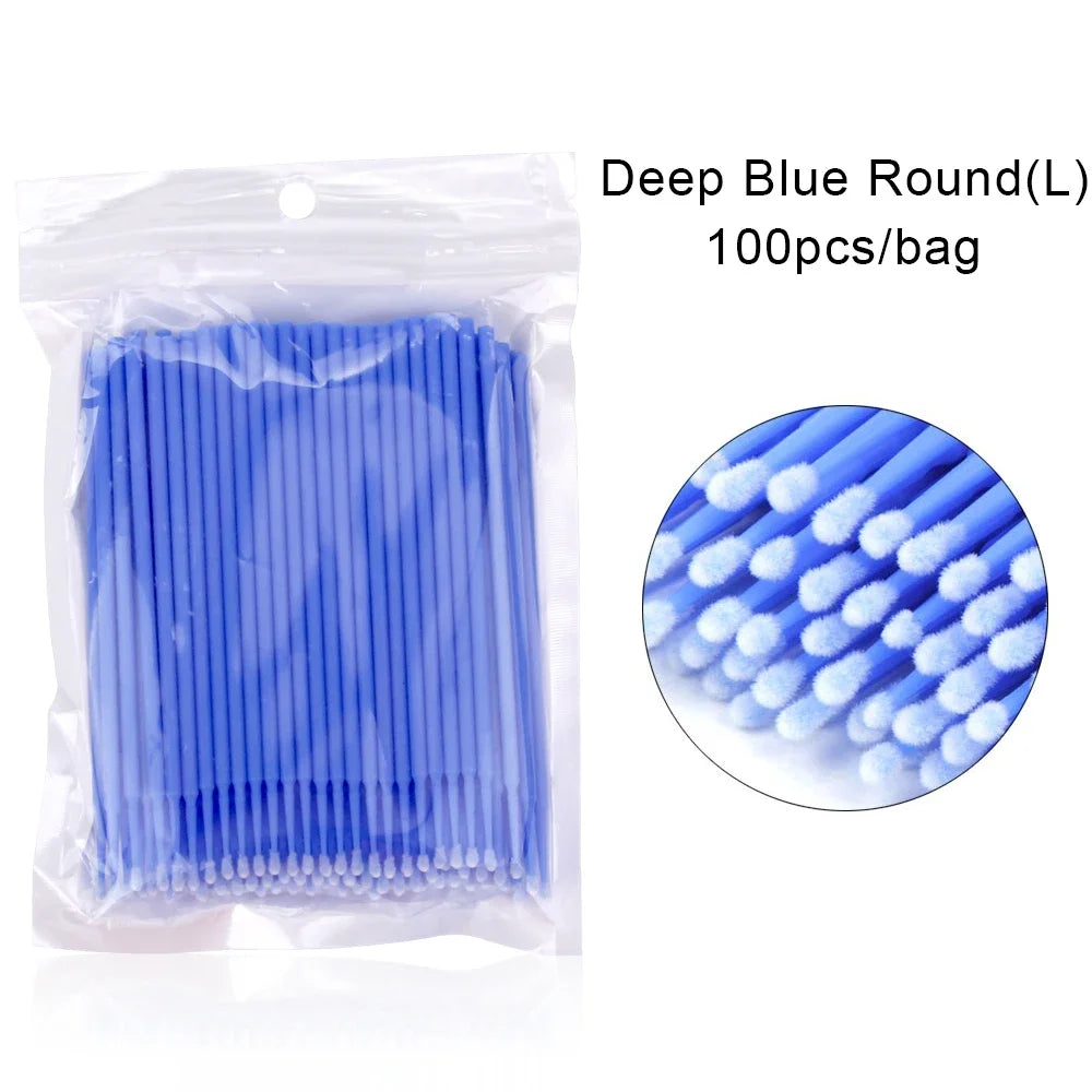 Micro Brush Disposable Eyelash Brush Lash Removing Swab MicroBrush for Eyelash Extension Supplies and Makeup Tools