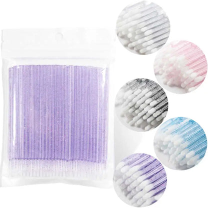 Beauty professional using Crystal Disposable Eyelash Brushes for flawless eyelash application