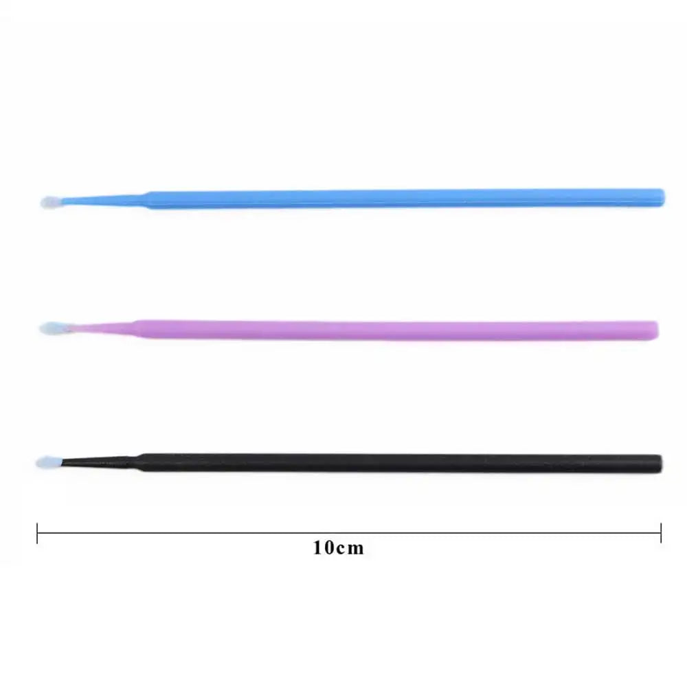 Crystal Disposable Eyelash Brushes size chart perfect for professional lash extension application