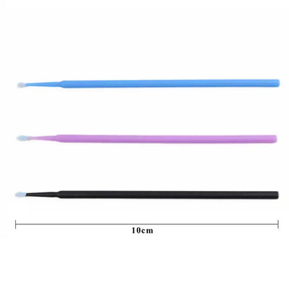 Crystal Disposable Eyelash Brushes size chart perfect for professional lash extension application