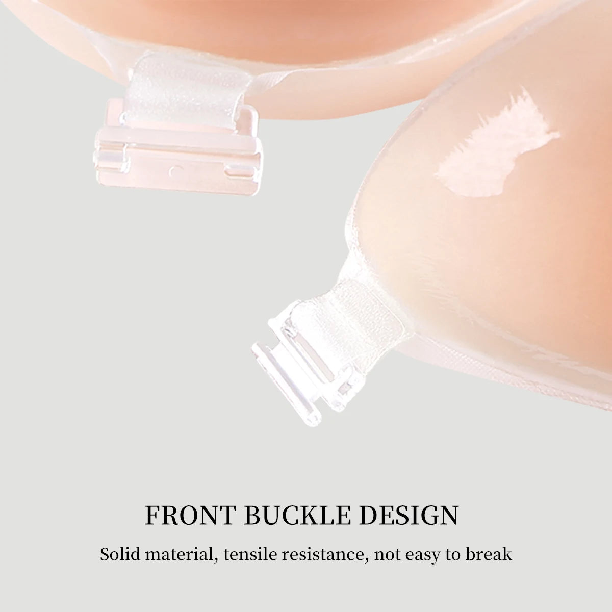 Reusable Silicone Breast Patches, Front Button Chest Patches for Invisible, Strapless Support & Comfort
