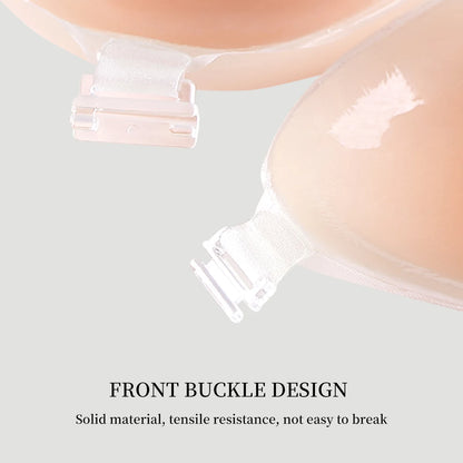 Reusable Silicone Breast Patches, Front Button Chest Patches for Invisible, Strapless Support & Comfort