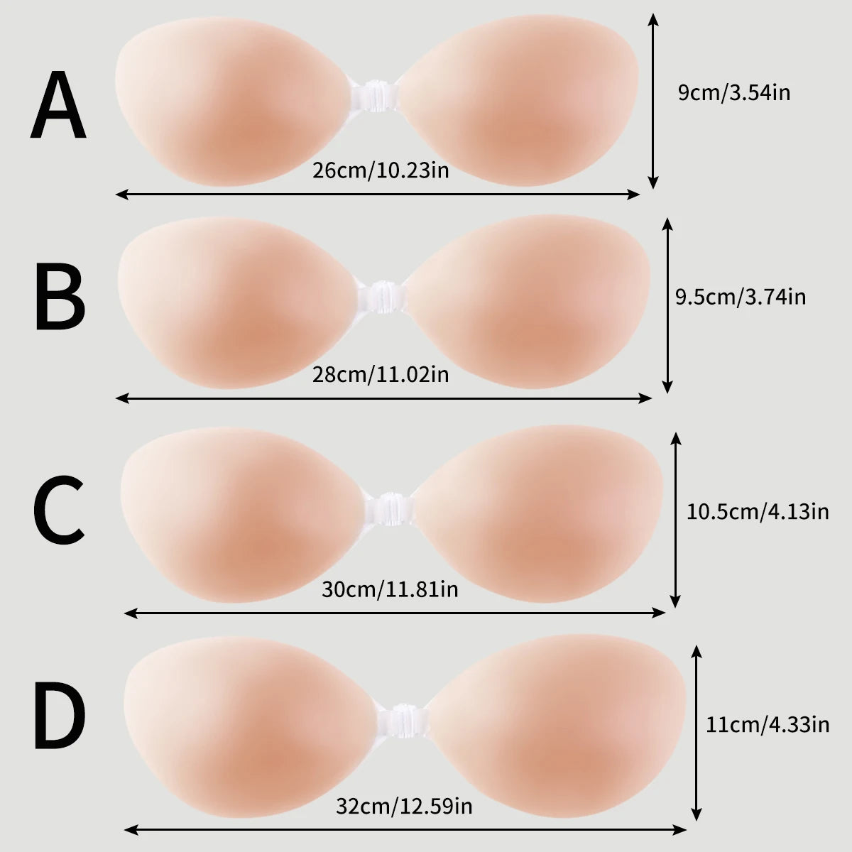 Reusable Silicone Breast Patches, Front Button Chest Patches for Invisible, Strapless Support & Comfort