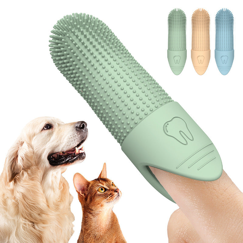 Gentle Finger Toothbrush for Dogs, 360° Cleaning Design with Food Grade Silicone for Easy Pet Dental Care at Home