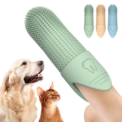Gentle Finger Toothbrush for Dogs, 360° Cleaning Design with Food Grade Silicone for Easy Pet Dental Care at Home