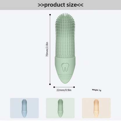 Gentle Finger Toothbrush for Dogs, 360° Cleaning Design with Food Grade Silicone for Easy Pet Dental Care at Home